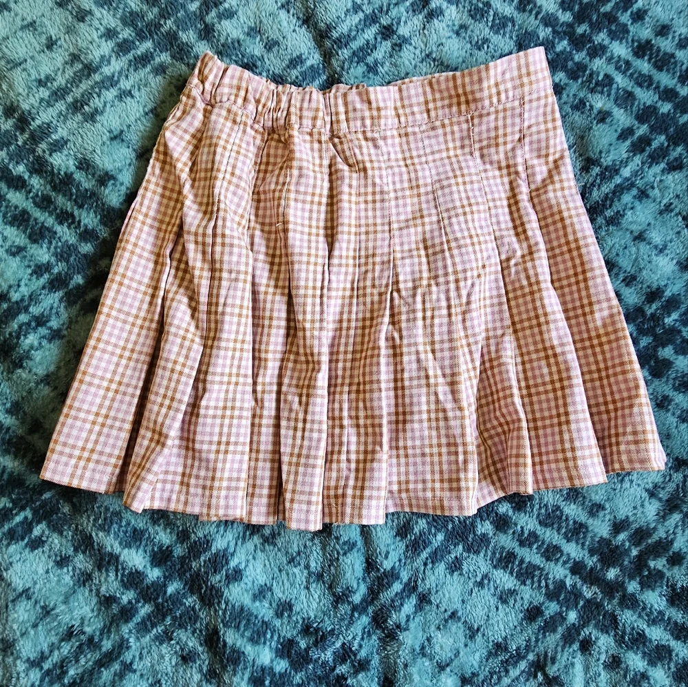 Aerie‎ plaid pink mini skirt preppy style, size S